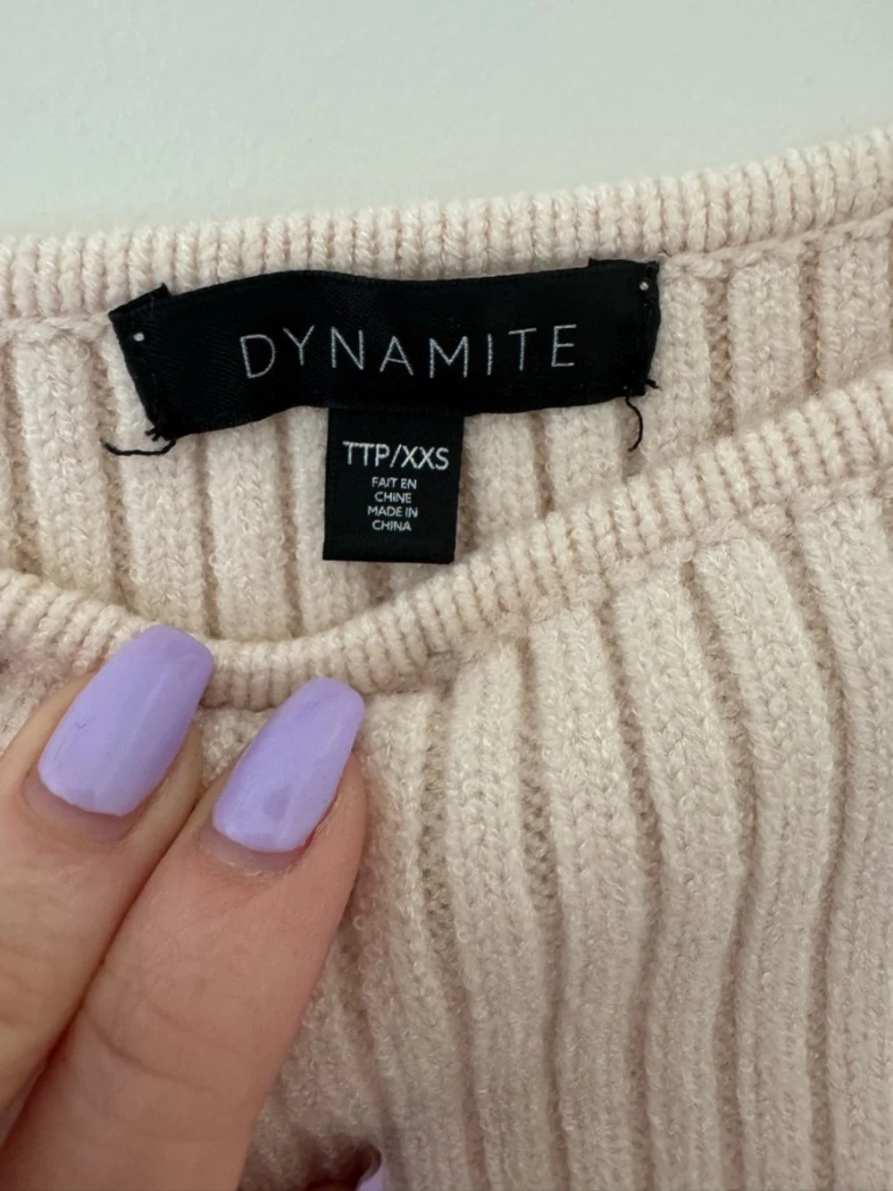 DYNAMITE rib knit midi dress size XXS - Picture 3 of 4
